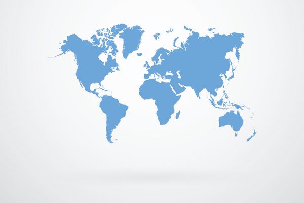 وکتور نقشه جهان آبی