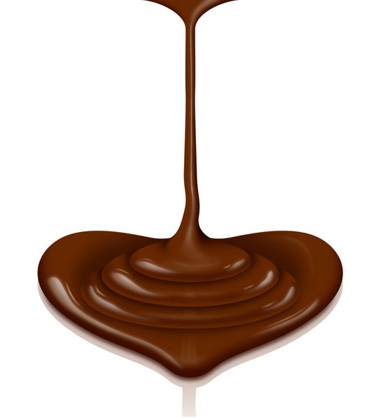 جریان شکلاتی شکل قلب با مسیر قطع