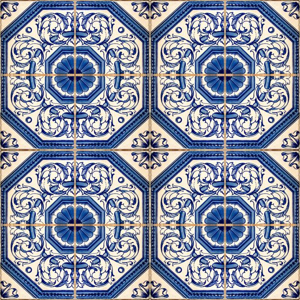 جزئیات کاشی های قدیمی لیسبون تزئینات سنتی پرتغال azulejos