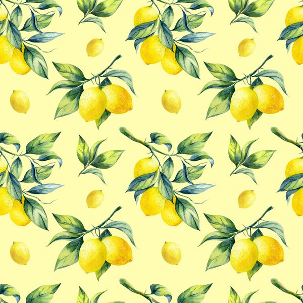 یک الگوی یکپارچه لیمو در زمینه زرد