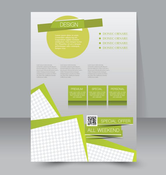 قالب بروشور یا بروشور پوستر A4 قابل ویرایش برای مشاغل آموزش ارائه وب سایت جلد مجله رنگ سبز