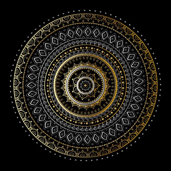 پس زمینه وکتور پرنعمت الگوی تزئینی هندلا Mandala
