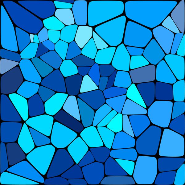 الگوی موزاییک چکیده متشکل از عناصر در اندازه ها و رنگ های مختلف