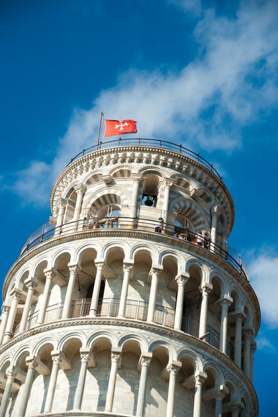 نمای برج Leaning Piazza dei miracoli پیزا ایتالیا
