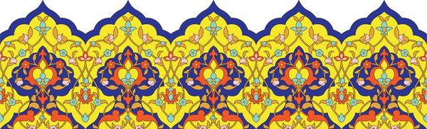 تصویر برداری مرز تزئینی به سبک عربی