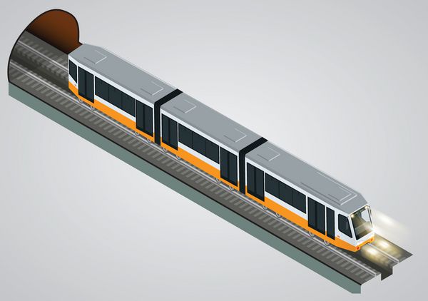 مجموعه ای از آیکون حمل و نقل شهری با کیفیت بالا isometric 3D با کیفیت بالا مجموعه قطار شهری وکتور وکتور وسایل نقلیه طراحی شده برای حمل تعداد زیادی مسافر