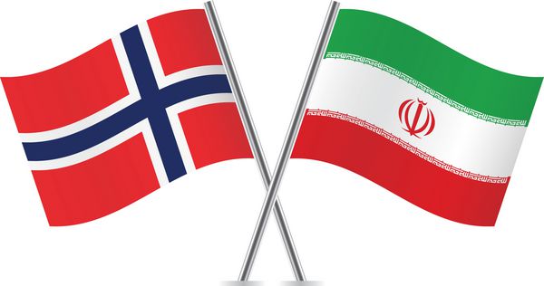 پرچم های نروژی و ایرانی تصویر برداری