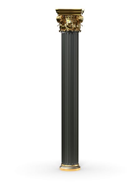 ستون کورینتیایی طلا و سیاه کلاسیک