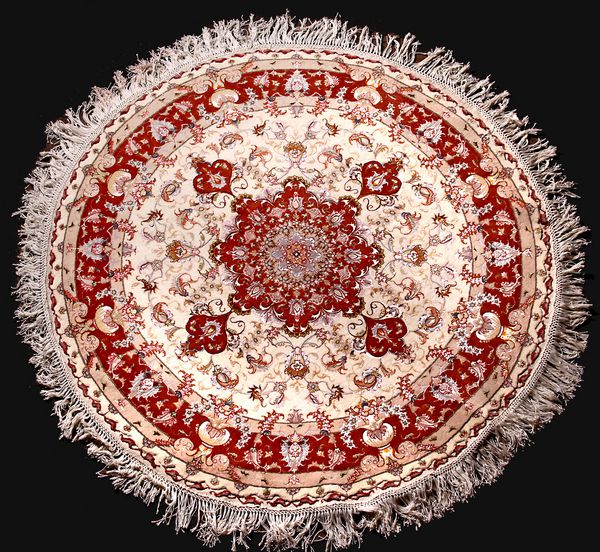 فرش قدیمی سنتی ملی یا ایرانی فرش با الگوی نمای بالا
