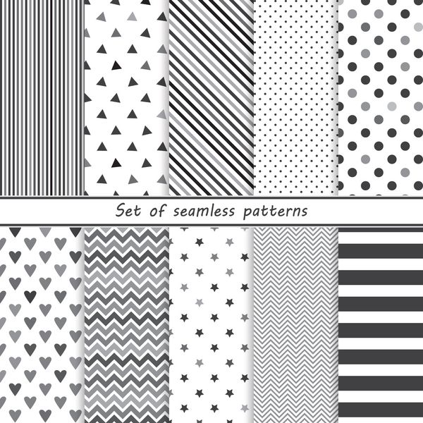 مجموعه ای از الگوهای تک رنگ ساده