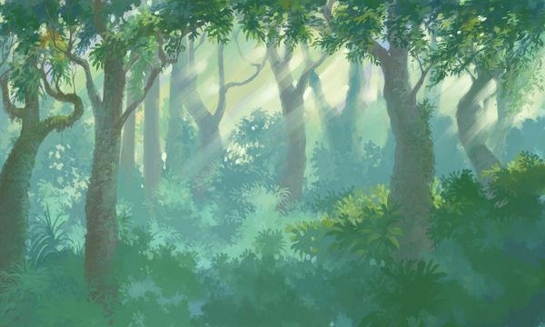 داخل تصویر نقاشی جنگل
