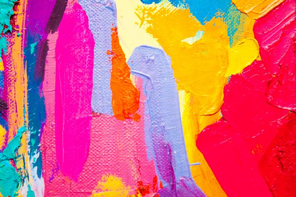 نقاشی اصلی روغن روی بوم زمینه هنر انتزاعی تکه ای از آثار هنری برس های رنگی هنر مدرن هنر معاصر بافت رنگارنگ سطح رنگ ضخیم