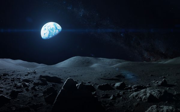 منظره زمین از ماه عناصر این تصویر که توسط ناسا تهیه شده است