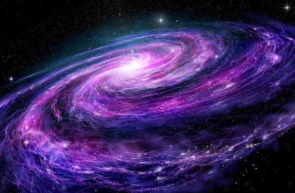 کهکشان مارپیچی تصویر سه بعدی از شیء عمق فضا
