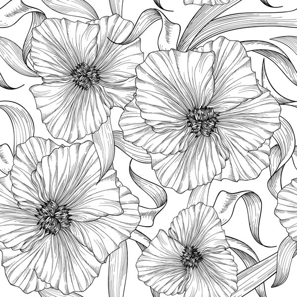 الگوی گلکاری بدون درز گل زمینه گل حکاکی بافت بدون درز با گل dahlia کاغذ دیواری شکوفه