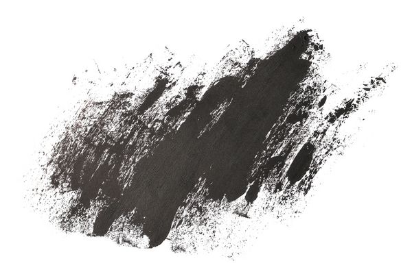 عکس قلم مو گرانج سیاه رنگ روغن را بر روی زمینه سفید جدا می کند