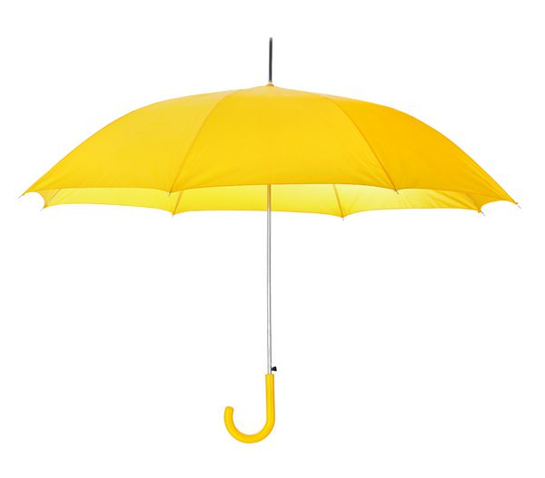 چتر باز شده بر روی زمینه سفید جدا شده است
