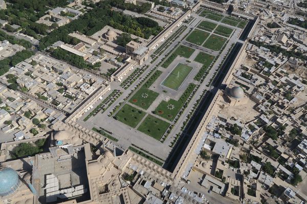عکس هوایی از میدان نقش جهان در اصفهان