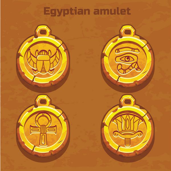 طلای قدیمی طلایی مصر عنصر بازی منابع