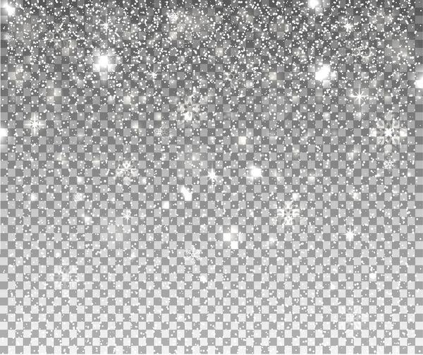 بارش برف در یک پس زمینه شفاف تصویر برداری 10 EPS پس زمینه انتزاعی برف سقوط برف