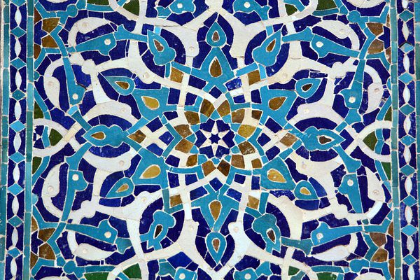 مسجد در کرمان ایران آرايش آبی