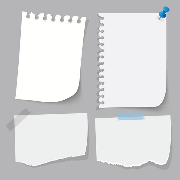 کاغذ نت استیکر نت لیبل سبک هنری با ست رنگ ایزوله بر روی زمینه سفید مجموعه ای از کاغذ یادداشت قاب خالی برای شما طراحی وکتور عنصر طراحی وکتور