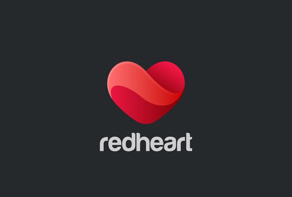 قالب وکتور طراحی لوگو قلب نماد روز سنت عشق آیکون مفهوم آرم شناسی مراقبت های پزشکی پزشکی قلب و عروق