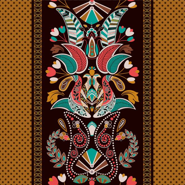 الگوی بدون درز راه راه کاغذ دیواری گل مرز تزئینی رنگارنگ الگوی بدون درز رنگارنگ به سبک پیزلی باتیک اندونزی طراحی پارچه کاغذ بسته بندی تصویر زمینه