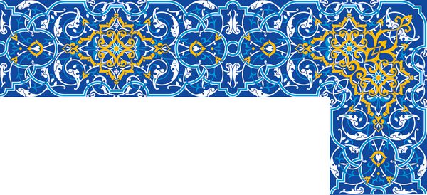 تصویر برداری از الگوی گوشه ایرانی برای طراحی شما