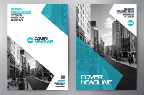 بروشور Business طراحی بروشور جزوه های A4 الگو جلد کتاب و مجله گزارش سالانه تصویر برداری