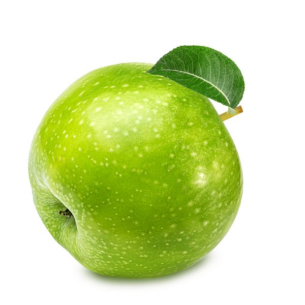 سیب جدا شده در پس زمینه سفید