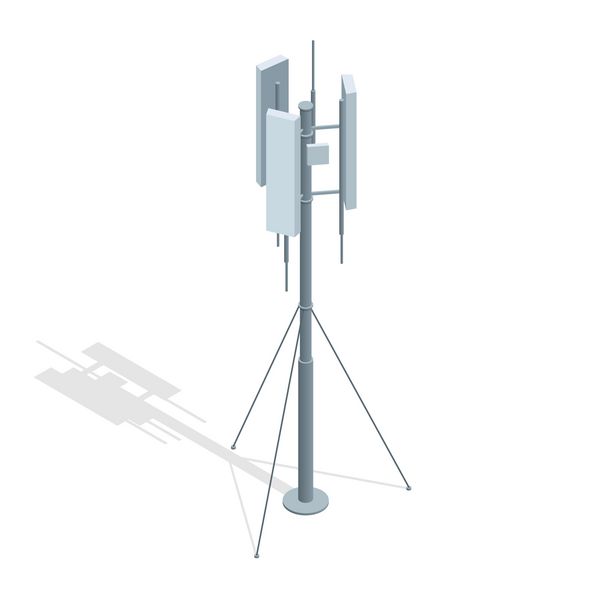برجهای ارتباطی ایزومتریک تصویر برداری آنتن تکرار کننده ارتباطات تلفن همراه