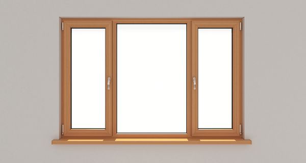 پنجره دیوار سفید پنجره ایزوله پنجره چوبی سه بعدی رندر سه بعدی