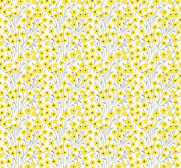 الگوی بدون درز الگوی ناز در گل کوچک گلهای زرد کوچک زمینه سفید پس زمینه گل Ditsy الگوی زیبا برای چاپ مد