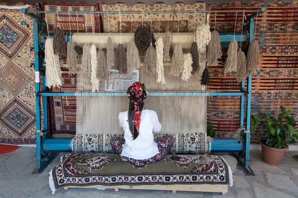 قالیچه ترکیه بافندگی زنانه