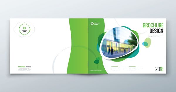 طرح قالب بروشور گزارش سالانه طراحی جلد مجله بروشور یا جزوه در A4 با اشکال هندسی تصویر برداری