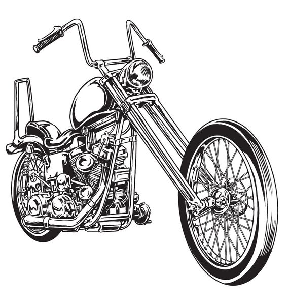 موتور سیکلت هلی کوپتر پرنعمت آمریکایی کشیده و جوهر