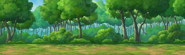 تصویری که در طول روز در جنگل عمیق نقاشی شده است