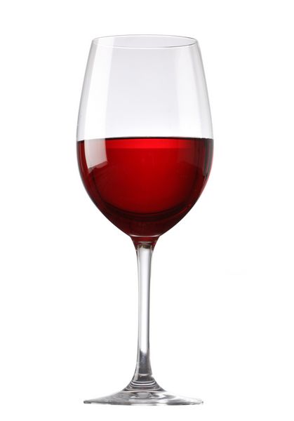 لیوان قرمز جدا شده بر روی زمینه سفید