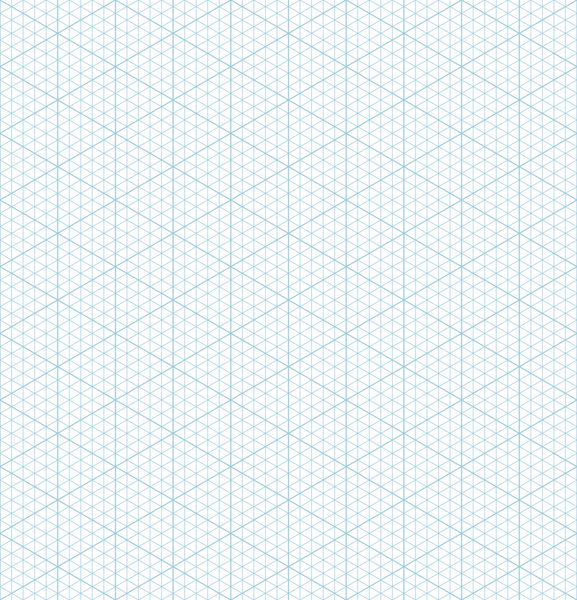 کاغذ نمودار ایزومتریک وکتور آبی با طرح خط خط خطی مثلث و شش ضلعی خط خطی برجسته هر 5 مرحله الگوی بدون درز