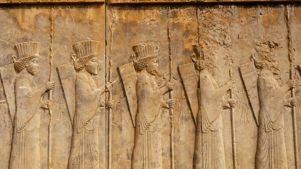  عکس تخت جمشید در زمان هخامنشیان