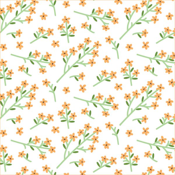 الگوی ساده با گل های هلو کمی در زمینه سفید می تواند مانند الگوی پارچه کاغذ بسته بندی یا کارت استفاده شود