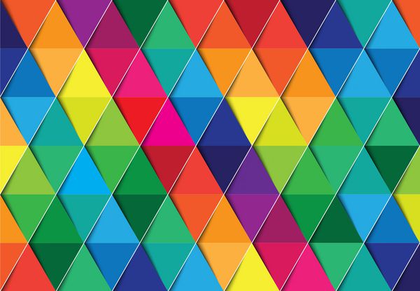 طراحی انتزاعی رنگارنگ با پس زمینه مثلث