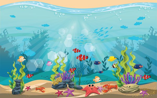 زیبایی زندگی زیر آب با حیوانات و زیستگاههای مختلف زندگی دریایی درخشان و رنگارنگ است