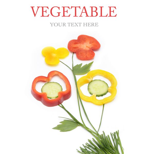 سبزیجات و گیاهان خرد شده را به شکل گل خرد کنید