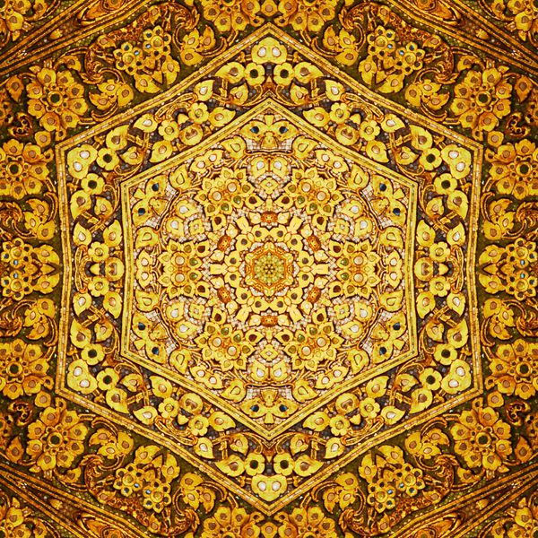بافت پس زمینه انتزاعی طلا تکنیک عکس kaleidoscope