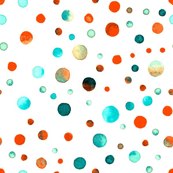 الگوی یکپارچه آفتابگردان دایره های بزرگ را رنگ کرد نقاط پراکنده نارنجی عمیق 61