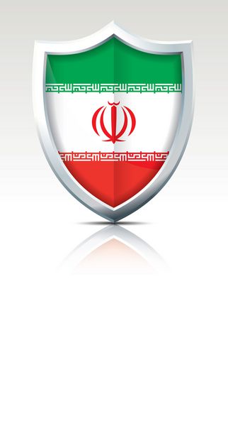 سپر با پرچم ایران تصویر برداری
