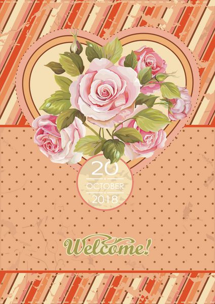 کارت تبریک پرنعمت زیبا با گل رز قالب گل برای طراحی تبریک