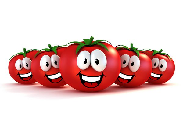 گوجه فرنگی کارتونی خنده دار